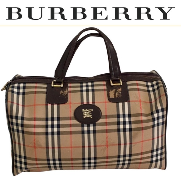 vintage burberry duffle bag